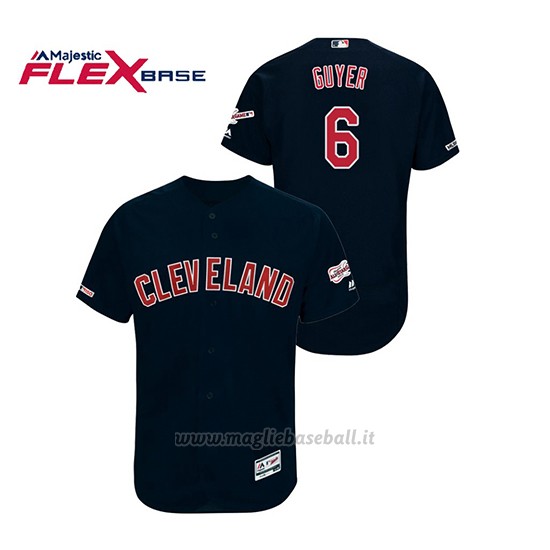 Maglia Baseball Uomo Cleveland Indians Brandon Guyer 150th Aniversario Patch 2019 All Star Game Flex Base Blu